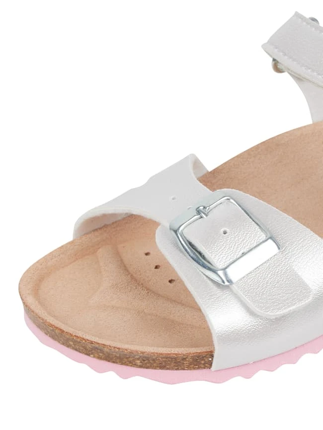 Geox Sandalen In Leder-Optik Modell 'Adriel' - Silber 4 Geox Sandalen In Leder-Optik Modell 'Adriel' - Silber – Bild 2