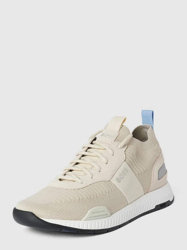 BOSS Sneaker Aus Leder-Mix Mit Label-Detail Modell 'Titanium' - Beige 3 BOSS Sneaker Aus Leder-Mix Mit Label-Detail Modell 'Titanium' - Beige