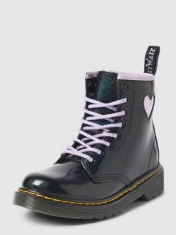 Dr. Martens Schnürboots Mit Motiv-Besatz - Schwarz