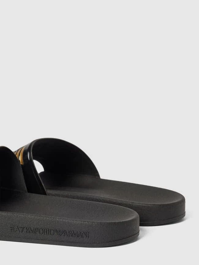 EA7 Emporio Armani Slides Mit Label-Details Modell 'SEA WORLD VISIBI' - Schwarz 5 EA7 Emporio Armani Slides Mit Label-Details Modell 'SEA WORLD VISIBI' - Schwarz – Bild 3