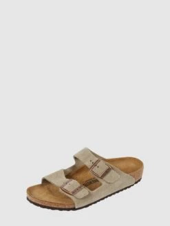 Birkenstock Sandalen Aus Veloursleder Modell 'Arizona' - Taupe