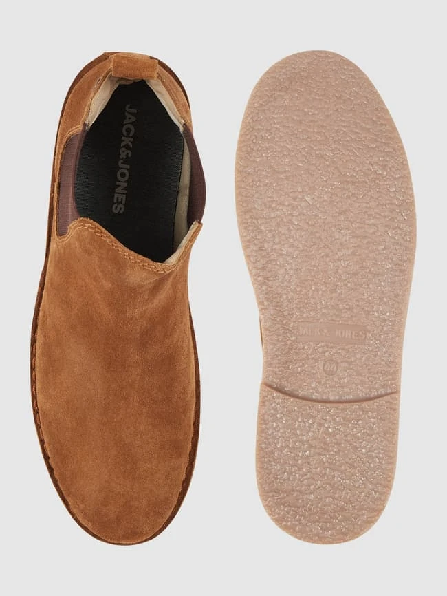 Jack & Jones Chelsea Boots Aus Veloursleder Modell 'Bravo' - Mittelbraun 6 Jack & Jones Chelsea Boots Aus Veloursleder Modell 'Bravo' - Mittelbraun – Bild 4