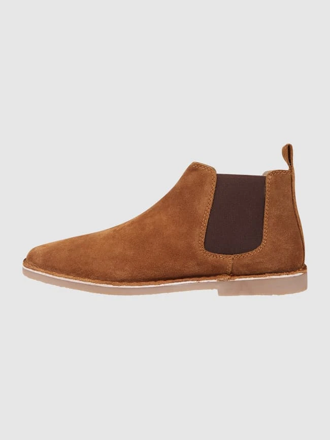 Jack & Jones Chelsea Boots Aus Veloursleder Modell 'Bravo' - Mittelbraun 5 Jack & Jones Chelsea Boots Aus Veloursleder Modell 'Bravo' - Mittelbraun – Bild 3