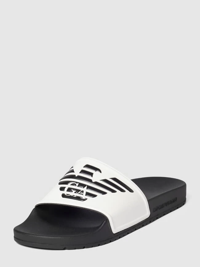 Emporio Armani Slides Mit Label-Print Modell 'Eagle' - Schwarz 4 Emporio Armani Slides Mit Label-Print Modell 'Eagle' - Schwarz – Bild 2