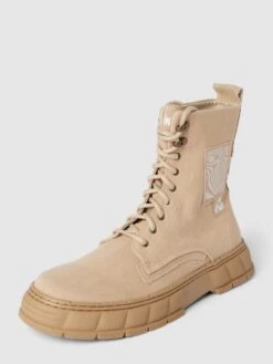 Viron Boots Aus Baumwolle Mit Schnürverschluss - Beige