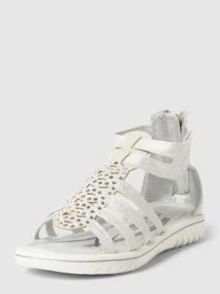 Tom Tailor Sandalen Mit Ziersteinbesatz - Weiß