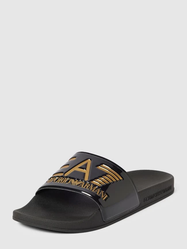 EA7 Emporio Armani Slides Mit Label-Details Modell 'SEA WORLD VISIBI' - Schwarz 4 EA7 Emporio Armani Slides Mit Label-Details Modell 'SEA WORLD VISIBI' - Schwarz – Bild 2
