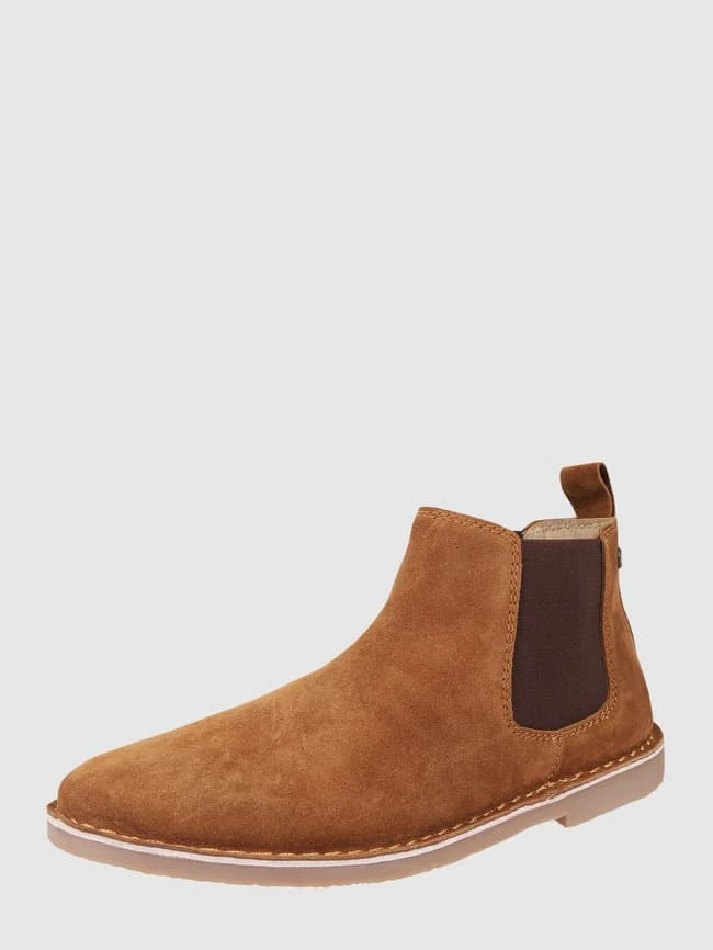 Jack & Jones Chelsea Boots Aus Veloursleder Modell 'Bravo' - Mittelbraun 3 Jack & Jones Chelsea Boots Aus Veloursleder Modell 'Bravo' - Mittelbraun