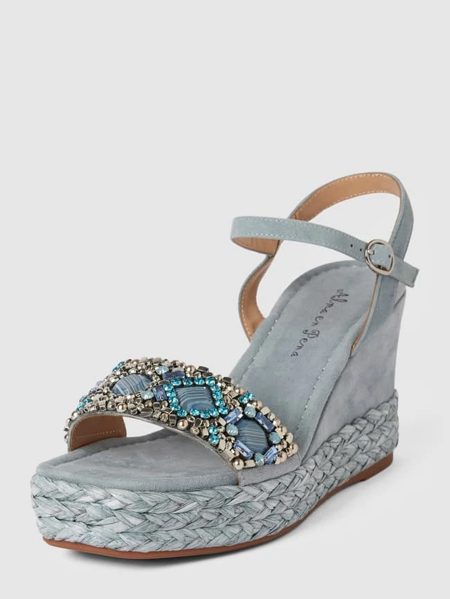 ALMA EN PENA Wedges Mit Ziersteinbesatz - Hellblau 3 ALMA EN PENA Wedges Mit Ziersteinbesatz - Hellblau