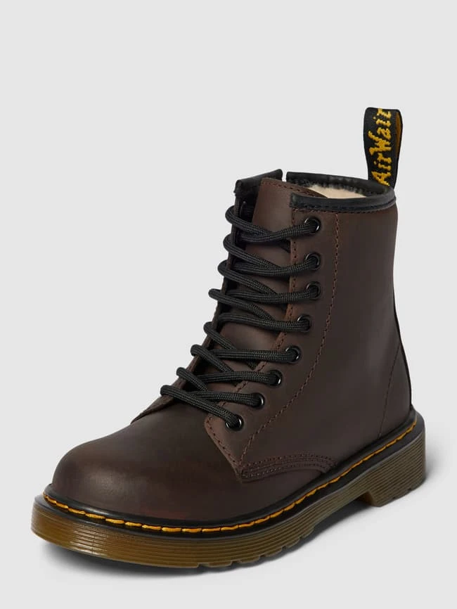 Dr. Martens Boots Mit Label-Details Modell '1460 Serena' - Dunkelbraun 3 Dr. Martens Boots Mit Label-Details Modell '1460 Serena' - Dunkelbraun
