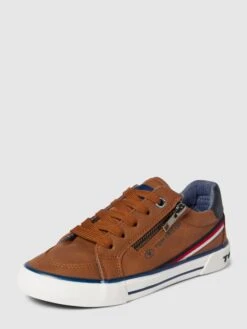 Tom Tailor Sneaker Mit Label-Details - Cognac