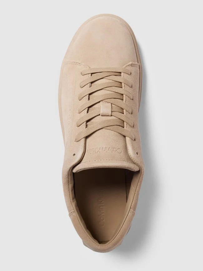 CK Calvin Klein Sneaker Aus Veloursleder Modell 'LOW TOP LACE UP' - Beige 6 CK Calvin Klein Sneaker Aus Veloursleder Modell 'LOW TOP LACE UP' - Beige – Bild 4