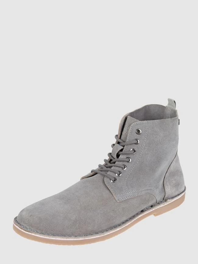 Jack & Jones Boots Aus Veloursleder Modell 'Bruce' - Hellgrau 3 Jack & Jones Boots Aus Veloursleder Modell 'Bruce' - Hellgrau