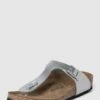 Birkenstock Zehentrenner Im Metallic-Look Modell 'GIZEH' - Silber
