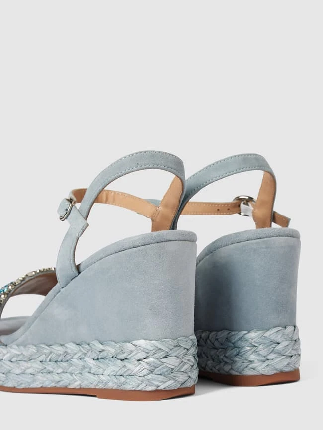 ALMA EN PENA Wedges Mit Ziersteinbesatz - Hellblau 4 ALMA EN PENA Wedges Mit Ziersteinbesatz - Hellblau – Bild 2