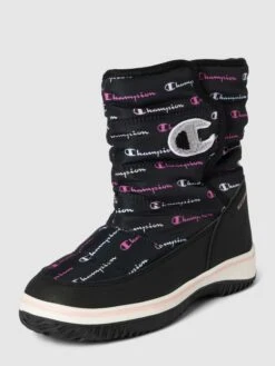 Geox Verkaufsgeschäft 15 CHAMPION Boots Mit Allover-Logo Modell 'FLAKEY' - Schwarz