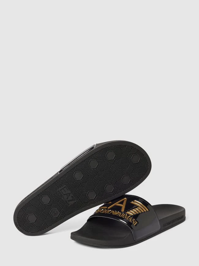 EA7 Emporio Armani Slides Mit Label-Details Modell 'SEA WORLD VISIBI' - Schwarz 6 EA7 Emporio Armani Slides Mit Label-Details Modell 'SEA WORLD VISIBI' - Schwarz – Bild 4