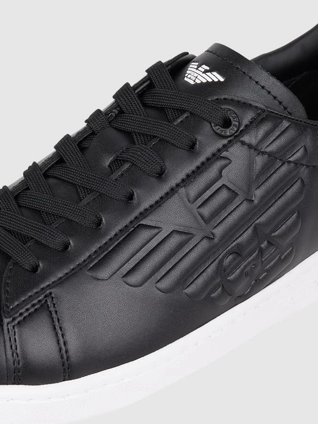 EA7 Emporio Armani Sneaker Aus Leder - Schwarz 4 EA7 Emporio Armani Sneaker Aus Leder - Schwarz – Bild 2