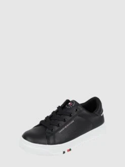 T.Hilfiger Kids Shoes Sneaker In Leder-Optik Modell 'KAREEM' - Schwarz