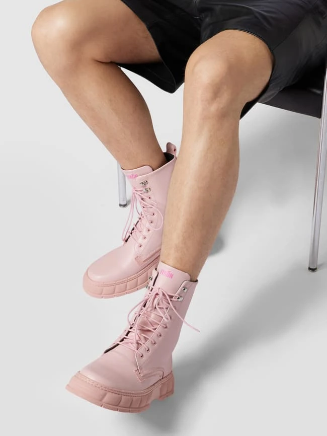 Viron Boots Mit Label-Schriftzug - Rosa 3 Viron Boots Mit Label-Schriftzug - Rosa