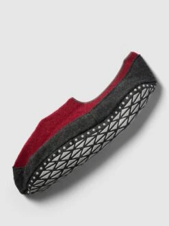 Falke Hausschuhe Aus Schurwoll-Mix Modell 'COSYSHOE' - Bordeaux Rot Meliert