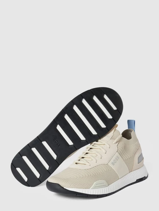 BOSS Sneaker Aus Leder-Mix Mit Label-Detail Modell 'Titanium' - Beige 5 BOSS Sneaker Aus Leder-Mix Mit Label-Detail Modell 'Titanium' - Beige – Bild 3