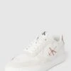Calvin Klein Jeans Sneaker Aus Leder-Mix Mit Label-Print - Beige