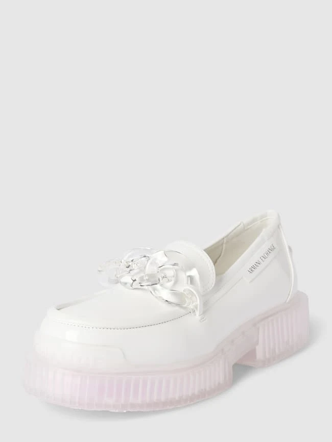 ARMANI EXCHANGE Penny-Loafer Mit Zier-Applikation - Weiß 3 ARMANI EXCHANGE Penny-Loafer Mit Zier-Applikation - Weiß