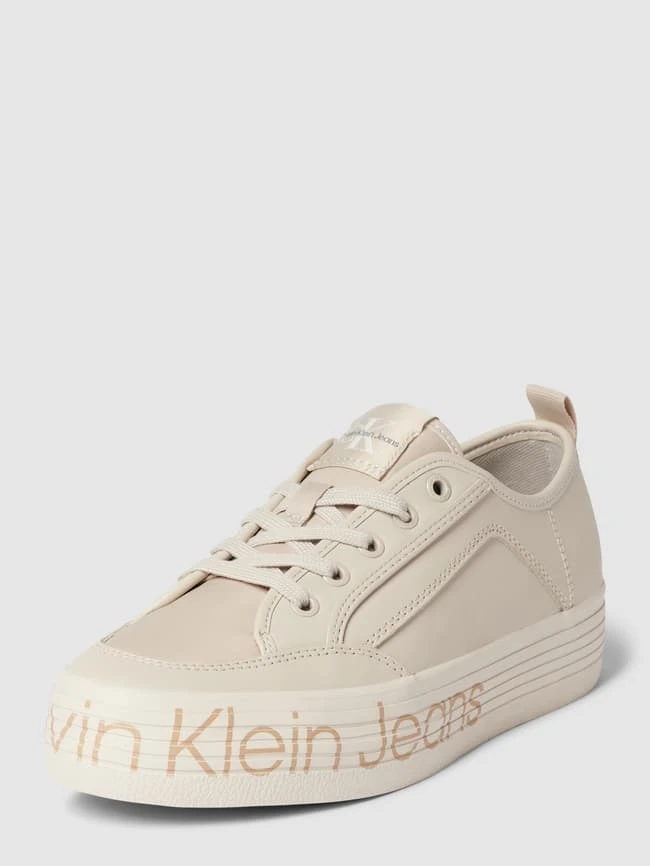 Calvin Klein Jeans Plateau-Sneaker Mit Label-Print Modell 'VULC' - Beige 4 Calvin Klein Jeans Plateau-Sneaker Mit Label-Print Modell 'VULC' - Beige – Bild 2