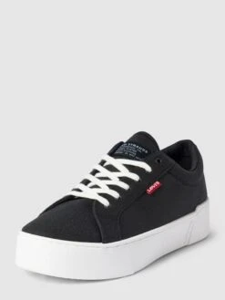 Levi’s® Acc. Plateau-Sneaker Mit Label-Details Modell 'TIJUANA' - Schwarz