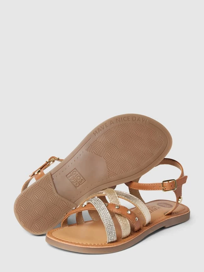 Gioseppo Zehentrenner Mit Strasssteinbesatz Modell 'SUSSAT' - Gold 5 Gioseppo Zehentrenner Mit Strasssteinbesatz Modell 'SUSSAT' - Gold – Bild 3