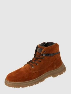 Bugatti Boots Aus Veloursleder - Cognac