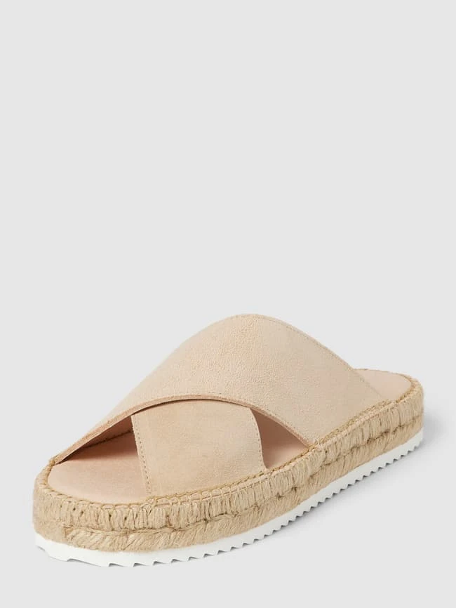 Espadrij Slides Mit Strukturierter Sohle Modell 'Croisette' - Beige 4 Espadrij Slides Mit Strukturierter Sohle Modell 'Croisette' - Beige – Bild 2