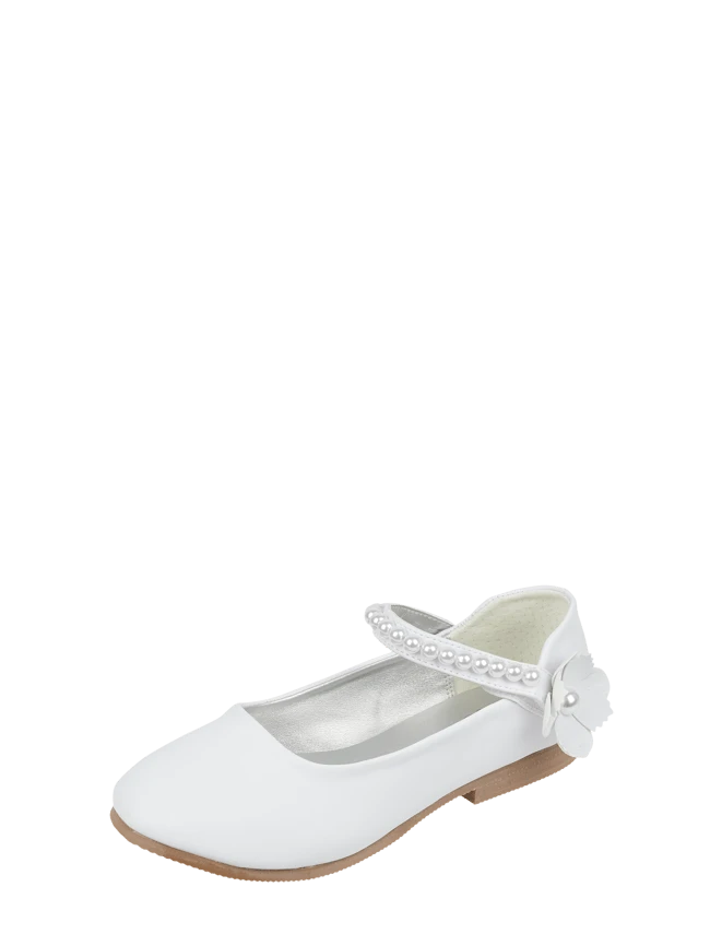 Happy Girls Ballerinas Mit Blüten-Applikation - Weiß 3 Happy Girls Ballerinas Mit Blüten-Applikation - Weiß