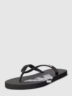 Emporio Armani Zehentrenner Mit Label-Details Modell 'Basic' - Schwarz