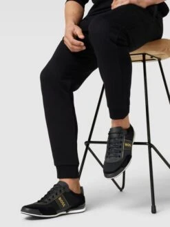 BOSS Sneaker Mit Label-Print Modell 'Saturn' - Schwarz