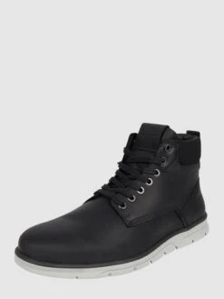 Jack & Jones Boots Aus Leder Modell 'Tubar' - Anthrazit