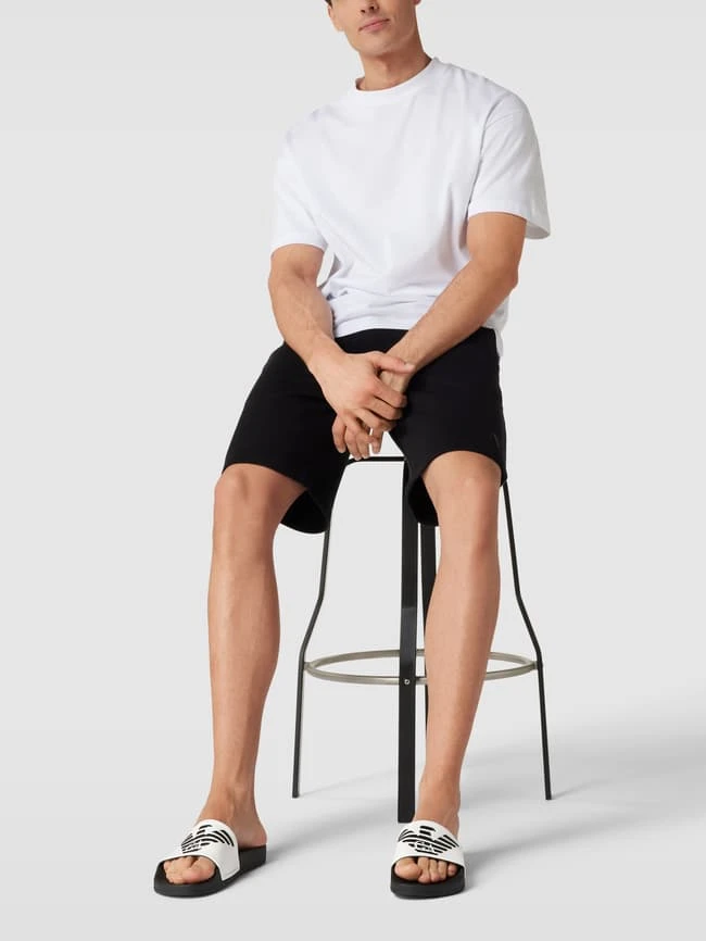 Emporio Armani Slides Mit Label-Print Modell 'Eagle' - Schwarz 3 Emporio Armani Slides Mit Label-Print Modell 'Eagle' - Schwarz