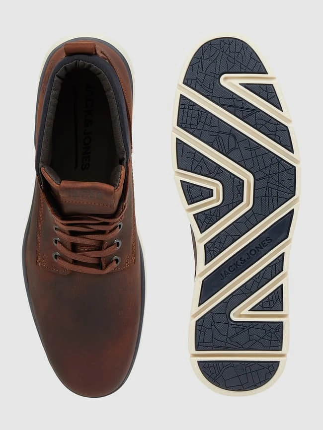 Jack & Jones Boots Aus Leder Modell 'Tubar' - Mittelbraun 6 Jack & Jones Boots Aus Leder Modell 'Tubar' - Mittelbraun – Bild 4