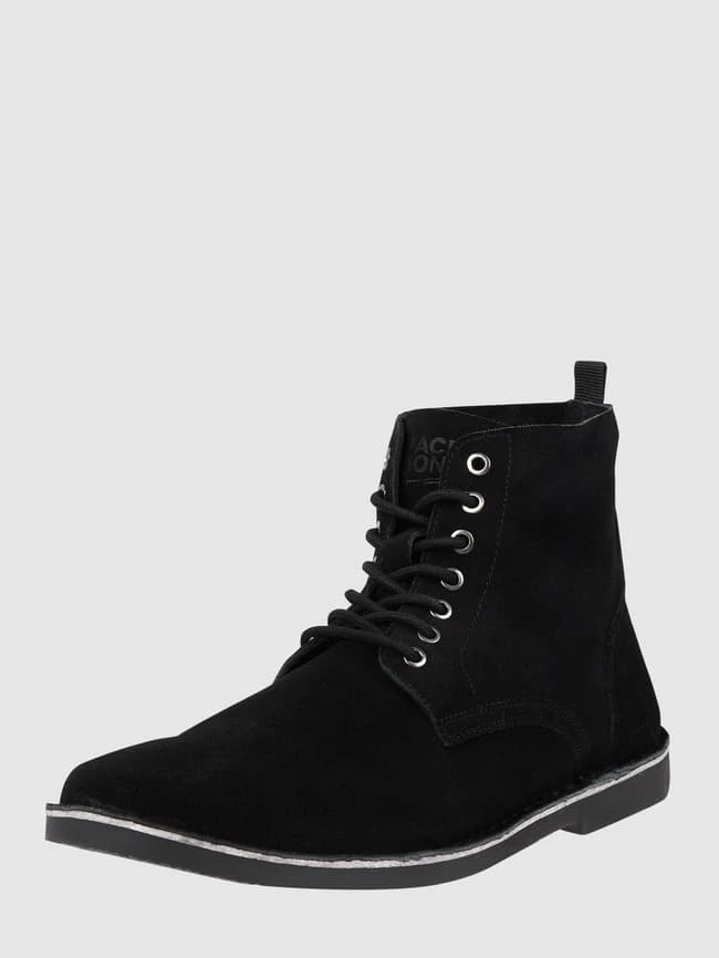 Jack & Jones Boots Aus Veloursleder Modell 'Bruce' - Schwarz 3 Jack & Jones Boots Aus Veloursleder Modell 'Bruce' - Schwarz
