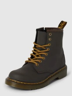 Dr. Martens Boots Aus Leder Modell '1460 J' - Dunkelbraun