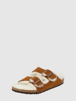 Birkenstock Sandalen Aus Veloursleder Modell 'Arizona' - Camel