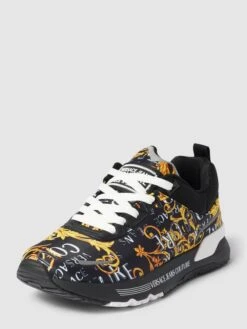 Versace Jeans Couture Sneaker Mit Label-Details Modell 'FONDO' - Schwarz