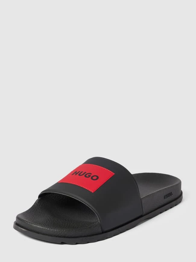 HUGO Slides Mit Label-Print Modell 'MATCH' - Schwarz 3 HUGO Slides Mit Label-Print Modell 'MATCH' - Schwarz
