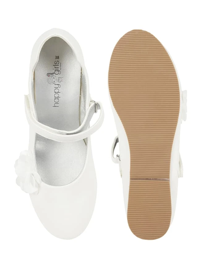 Happy Girls Ballerinas Mit Blüten-Applikation - Ecru 6 Happy Girls Ballerinas Mit Blüten-Applikation - Ecru – Bild 4
