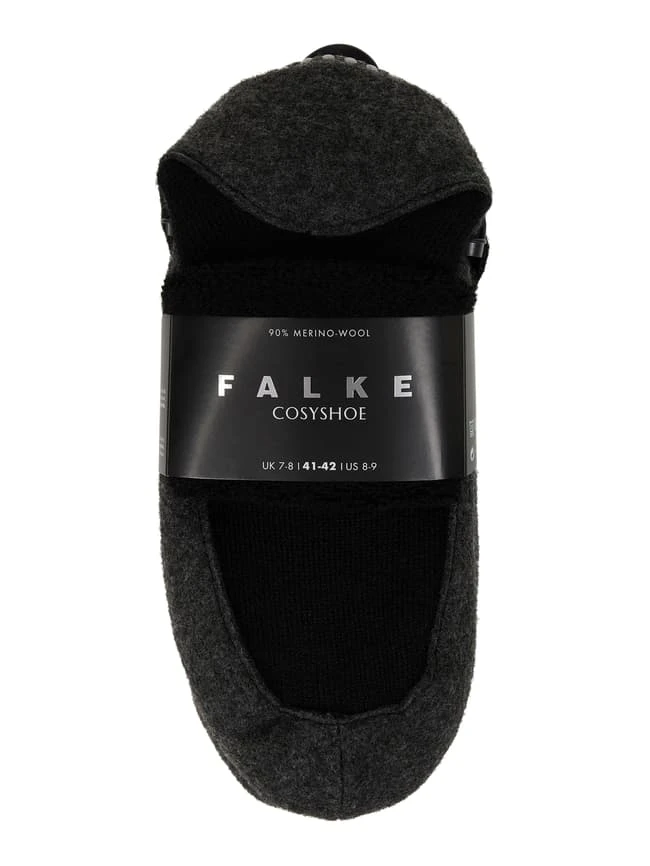 Falke Hausschuhe Aus Merinowollmischung Modell 'Cosyshoe' - Schwarz 4 Falke Hausschuhe Aus Merinowollmischung Modell 'Cosyshoe' - Schwarz – Bild 2