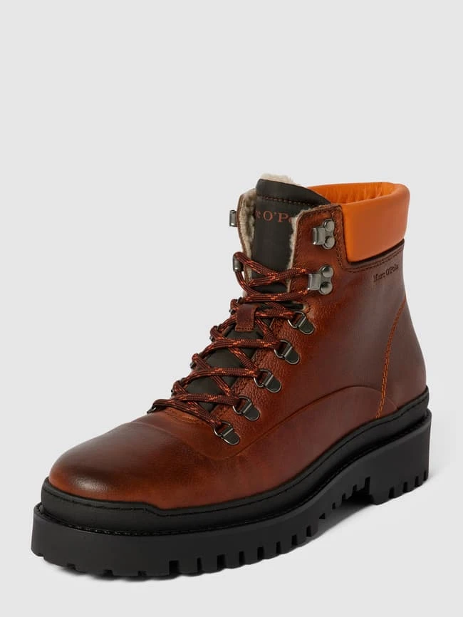 Marc O'Polo Boots Aus Leder Modell 'Hiker Glattleder' - Cognac 4 Marc O'Polo Boots Aus Leder Modell 'Hiker Glattleder' - Cognac – Bild 2