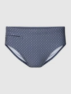 Schiesser Badehose Mit Verschließbarer Tasche Modell 'Marineland' - Dunkelblau