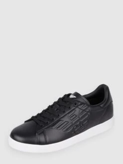 EA7 Emporio Armani Sneaker Aus Leder - Schwarz