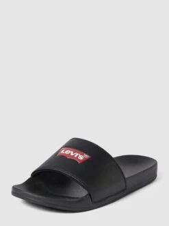Levi’s® Acc. Slides Mit Label-Detail Modell 'JUNE BATWING' - Schwarz